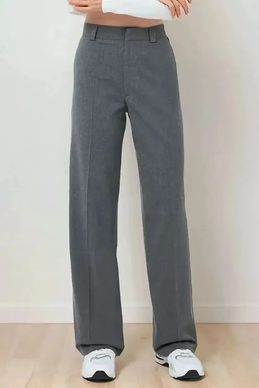 High Waist Straight Leg Pants - Hiccup