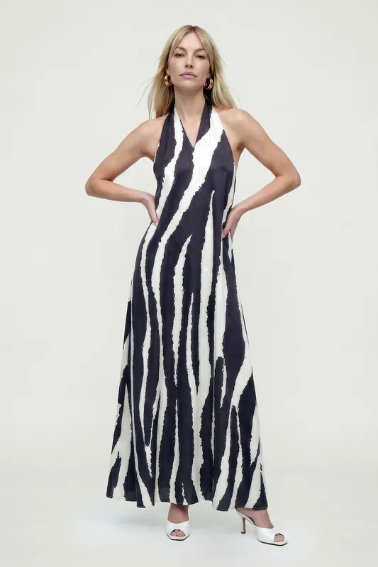 Belle Zebra Print Maxi Dress - Lily and Lionel