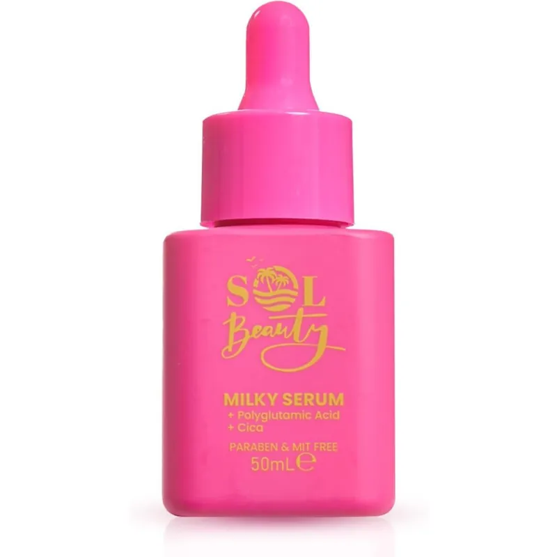 Milky Face Serum Hydrating Dropper Serums Smoothing & Brightening 50ml - SOL Beauty