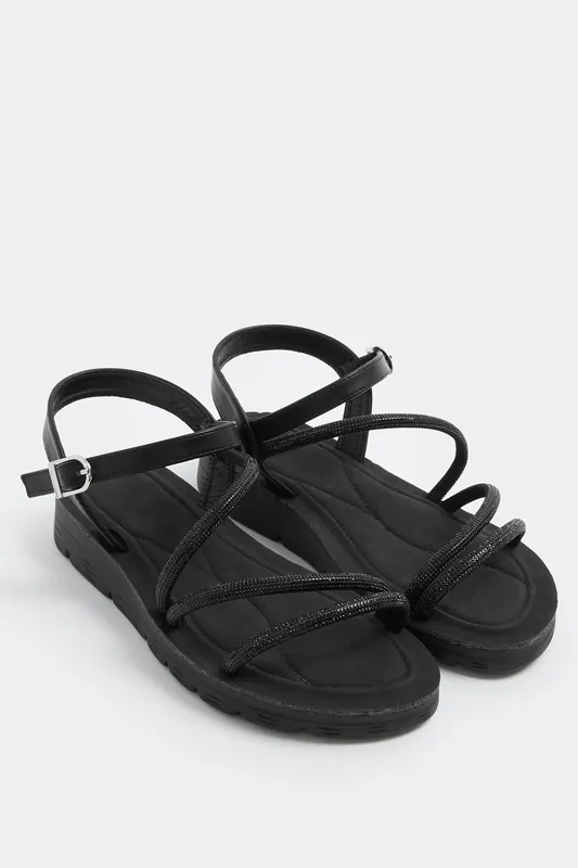 Glitter Comfort Sandals In Extra Wide EEE Fit - Yours
