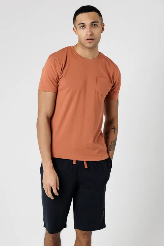 Cotton Crew Neck T-Shirt and Shorts Pyjama Set