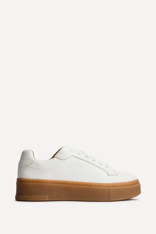 Blanca White Leather Trainers - Linzi