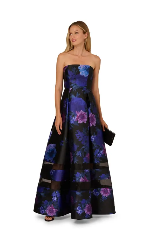 Strapless Organza Gown - Adrianna Papell
