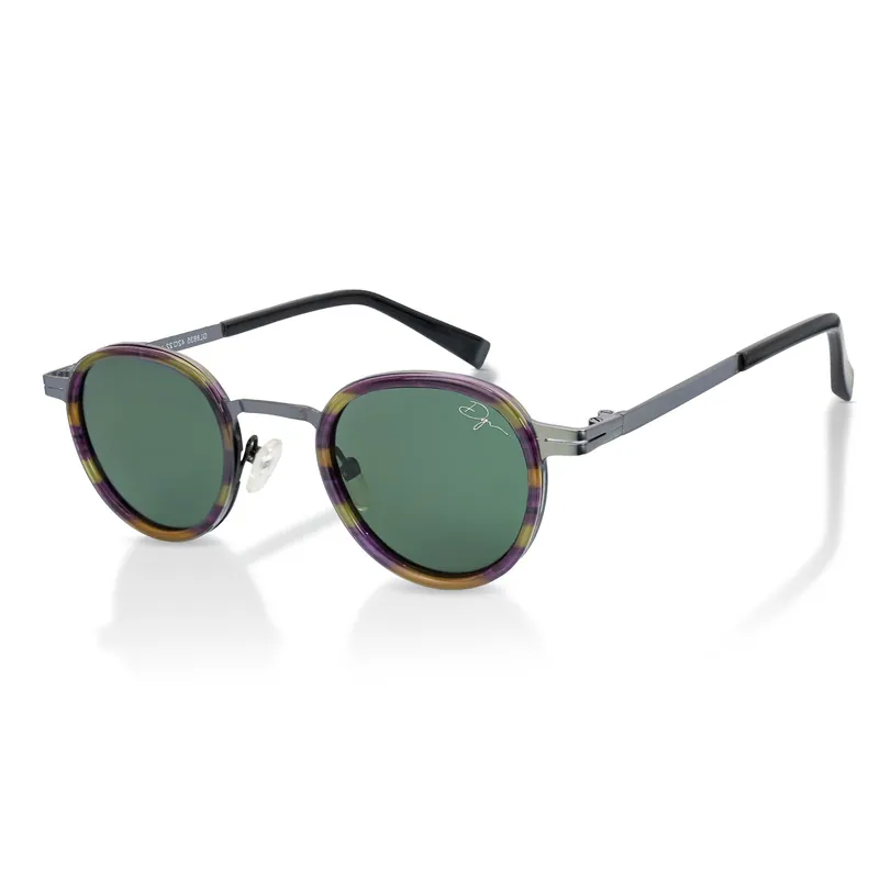 De-Gamme Retro Round Polarized Sunglasses - Paris