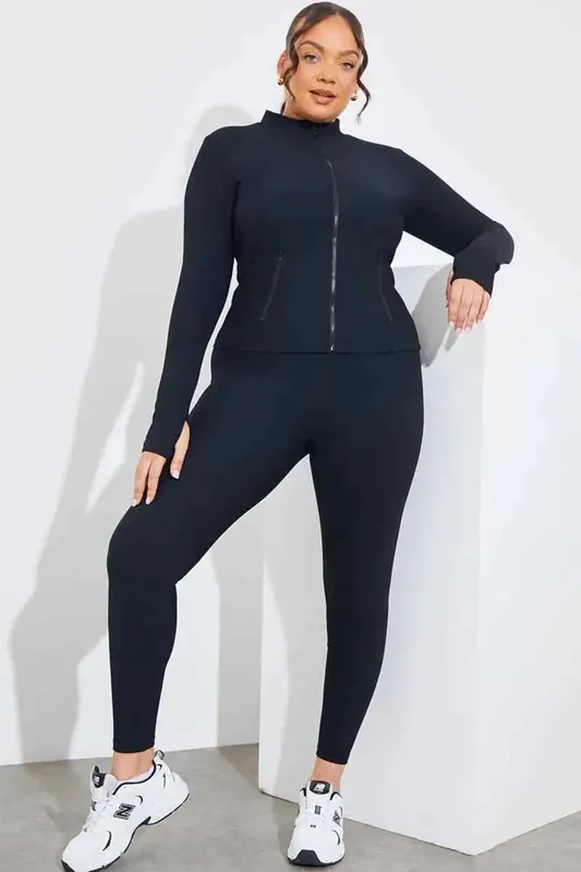 Black Zip Through Jacket - In The Style