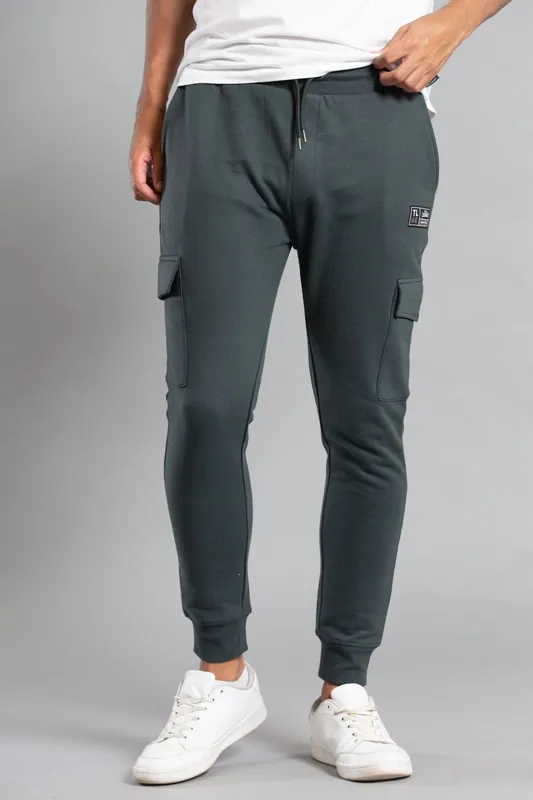 Cotton Blend Joggers with Cargo-Style Pockets
