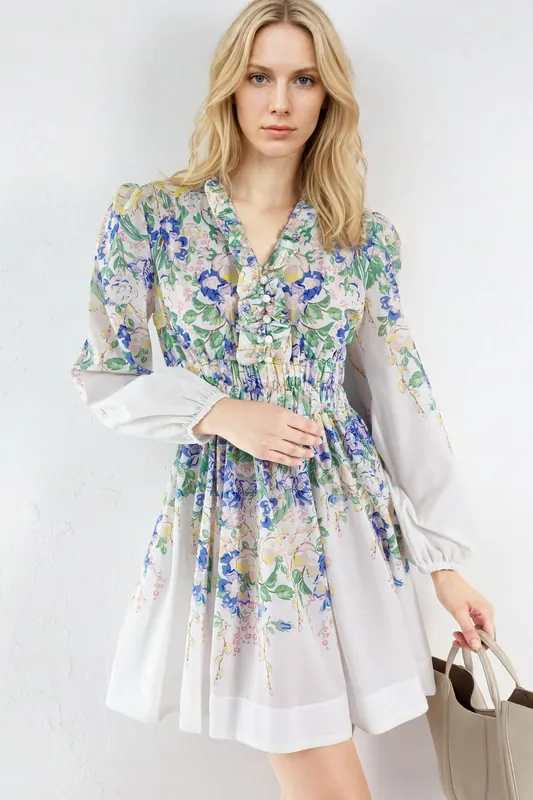 Floral A-line Mini Dress