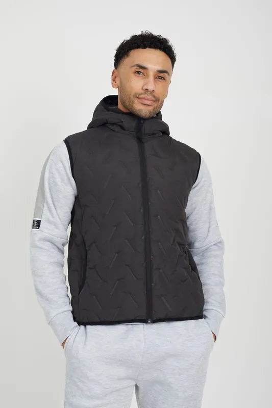 Heat Seal Padded Hooded Gilet - Brave Soul