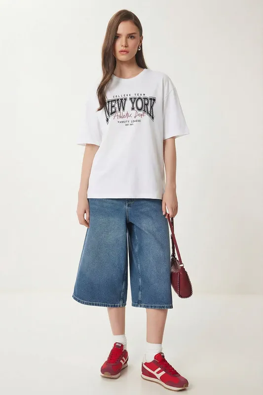 Oversized Printed Crew Neck T-Shirt