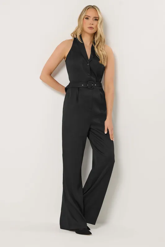 Tall Belted Open Collar Jumpsuit - Long Tall Sally