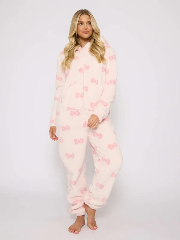 Bow Sherpa Onesie - Loungeable
