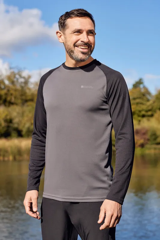 Endurance' Long Sleeved Quick Dry Summer Hiking Tee Top - Mountain Warehouse