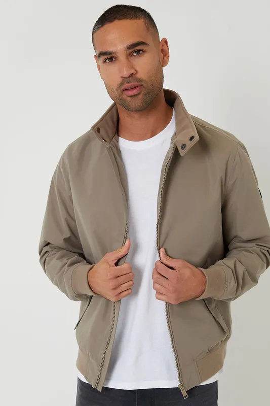 Zip Up Harrington Style Jacket - Threadbare