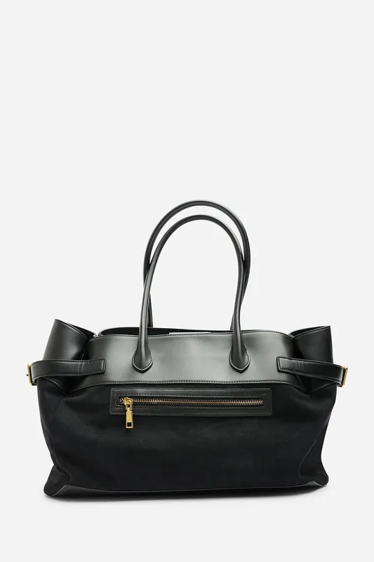 Lyanna Buckled Tote Bag with Side Zip - Where's That From