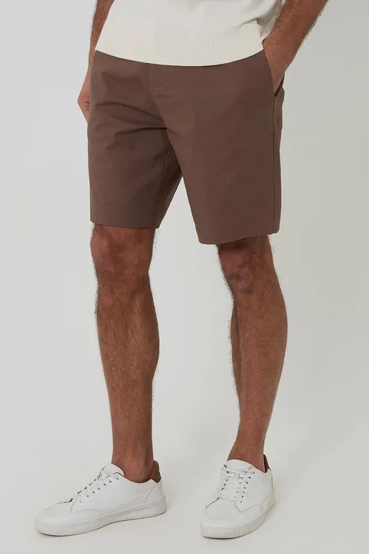 Cotton Regular Fit Stretch Chino Shorts - Threadbare