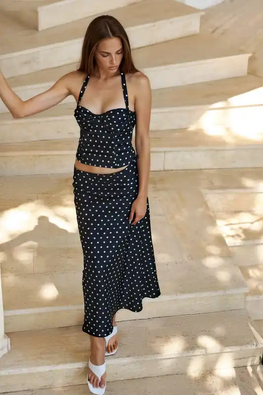 Polka Dot Maxi Skirt - Hiccup