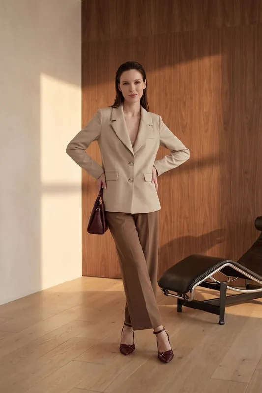 Women's Crepe Blazer Jacket - MyFashion