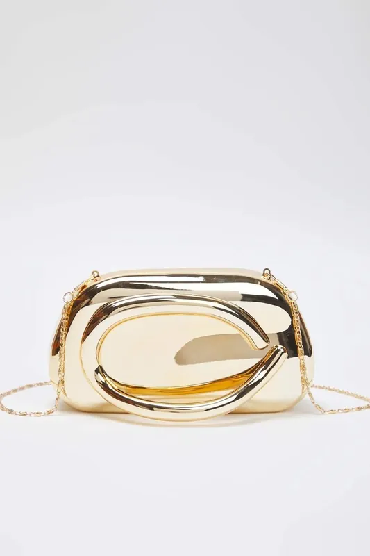 Mini Metal Chain Strap Clutch Bag - WOVCOR