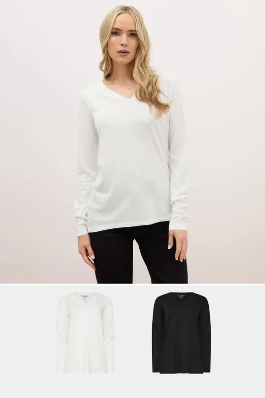 Tall Premium 2 Pack V-Neck Modal Tops