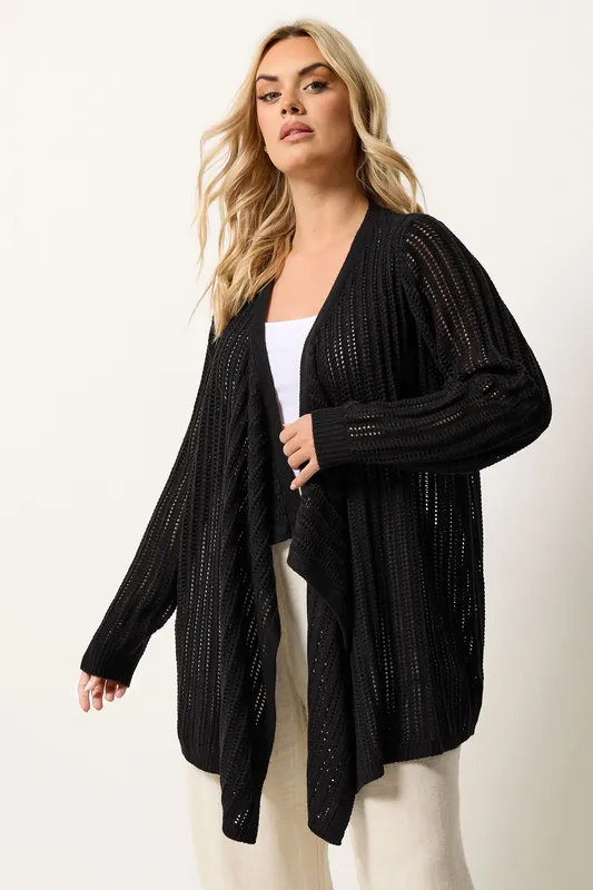 Crochet Longline Waterfall Cardigan - Yours