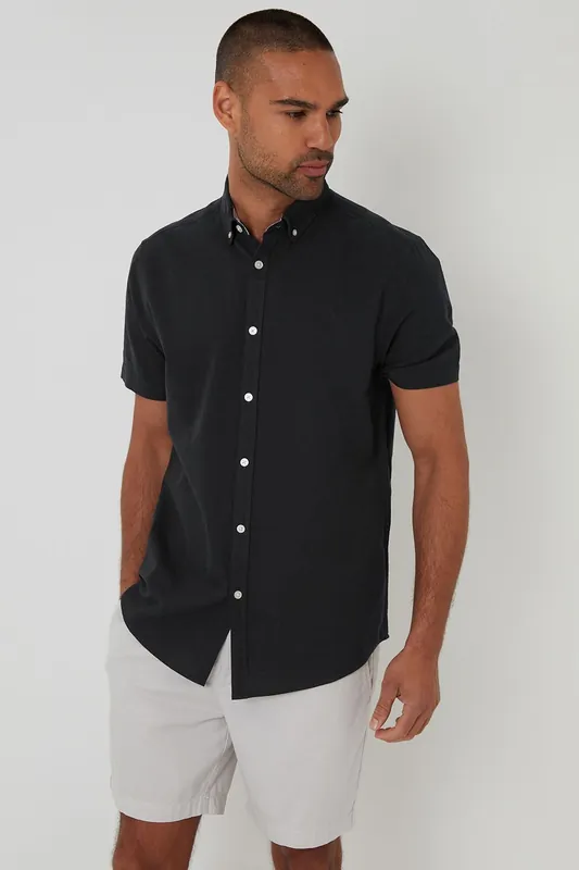 Oxford Cotton Short Sleeve Shirt - Threadbare