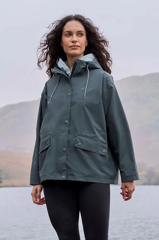 ’Misty’ Lightweight Waterproof Breathable Adjustable Hood Jacket - Mountain Warehouse