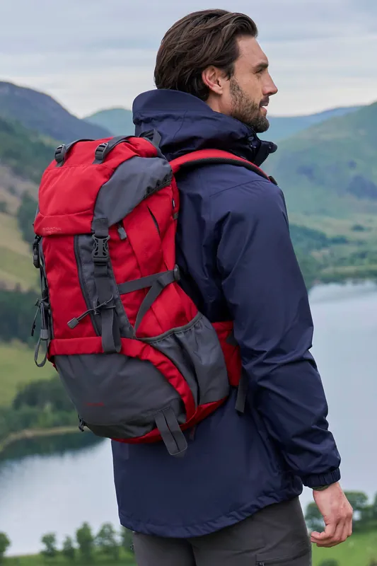 Venture Rucksack Ripstop Zipped Security Pockets Hiking Bag - Mountain Warehouse