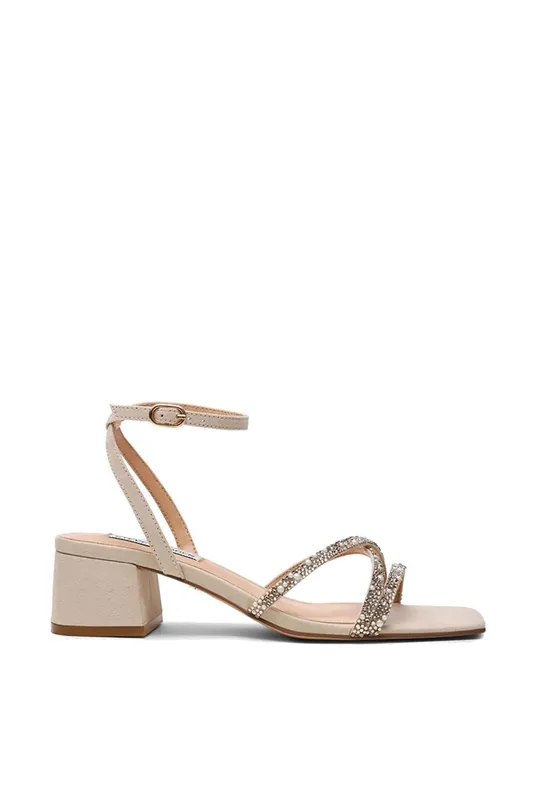Gabby Heel Cream' Fabric Heels - STEVE MADDEN