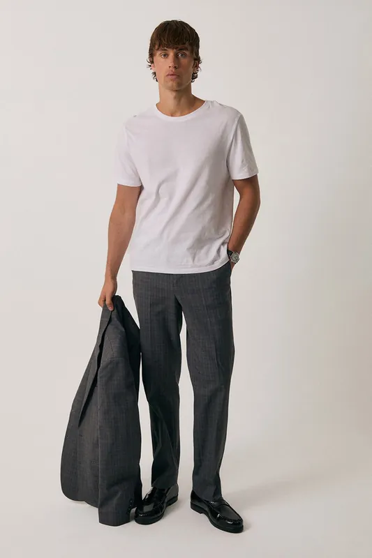 Tailored Fit Check Suit Trousers - Threadbare