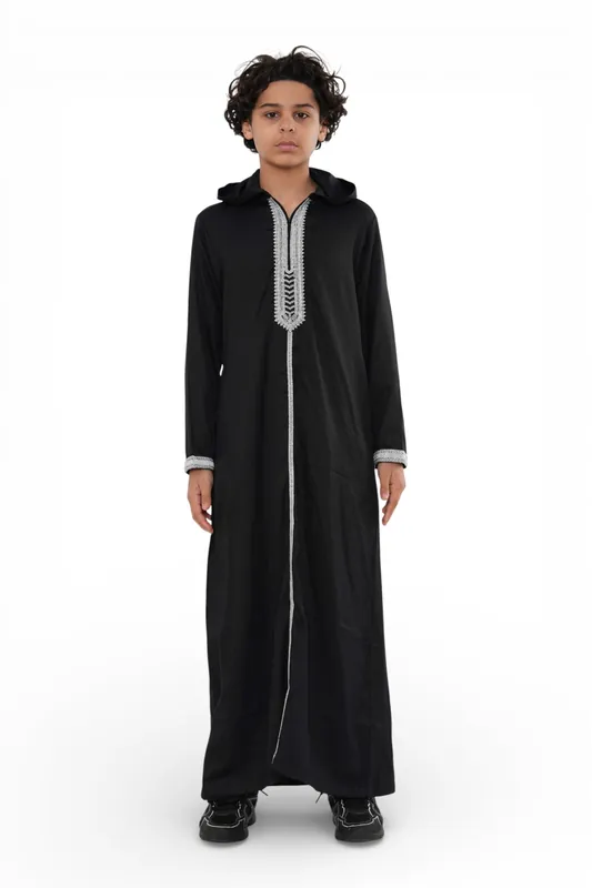 Eid Hooded Moroccan Thobe Robe Djellaba Ramadan Jubba- K-HM3
