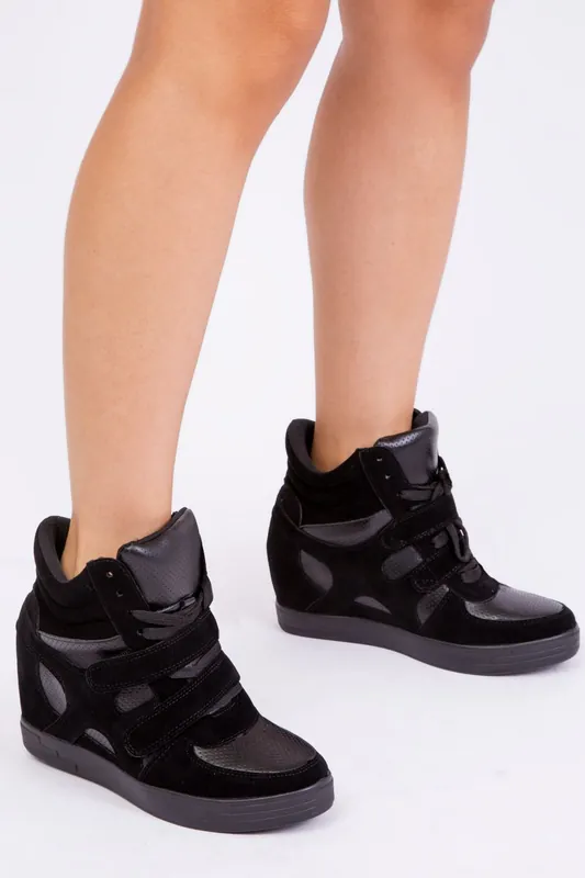 Hitop' Wedge Trainers With A Front Lace Up - Where's That From