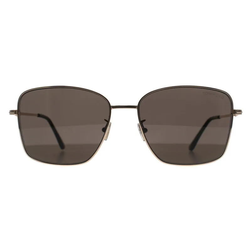 Square Shiny Rose Gold Smoke Grey FT0953-D