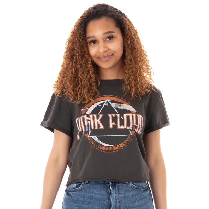Amplified Clothing Cropped Short Sleeved T-Shirt | Womens Grey |