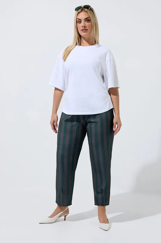 Stripe Barrel Trousers - Yours