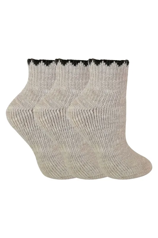 3 Pairs Short Alpaca Wool Moisture Wicking Socks - Sock Snob