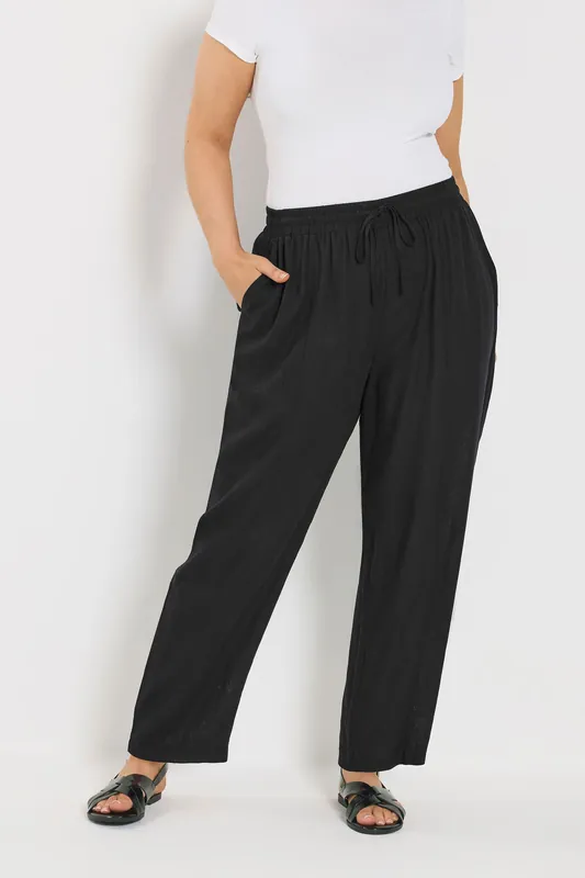 Barrel Leg Linen Trousers - Yours