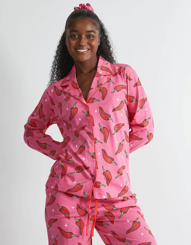 Chilli Sparkle Pyjama Set in Pink - SKINNYDIP