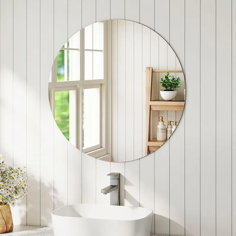 40cm Frameless Round Wall Mirror Home Decor - Levede