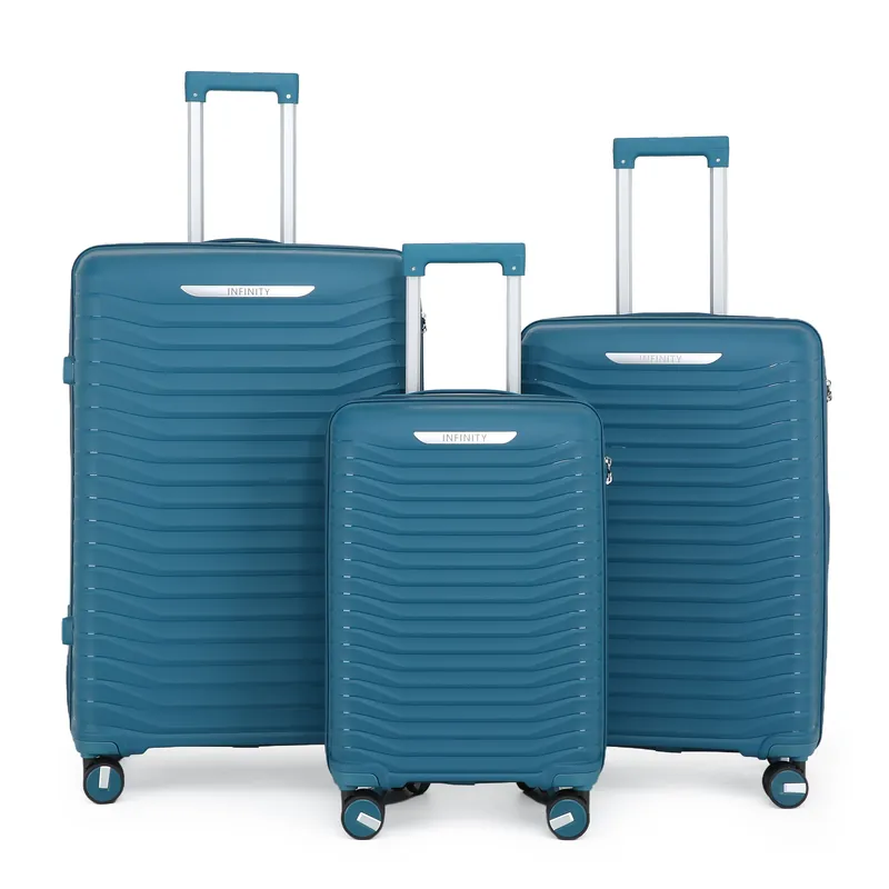 Hard Shell Classic Suitcase 8 Wheel Cabin TSA Luggage Case Holiday Travel - Infinity Leather