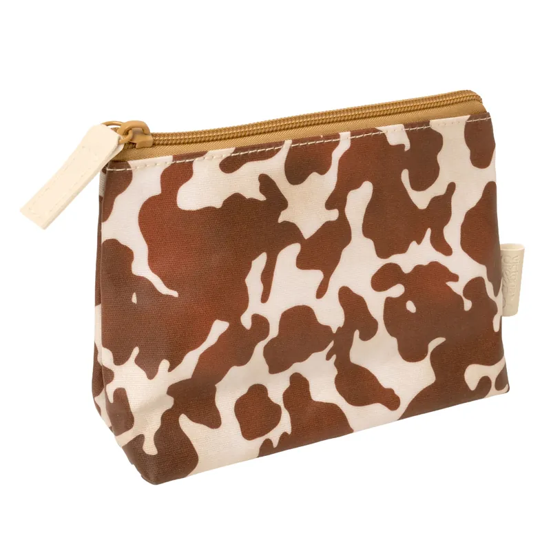 Mia Small Makeup Bag - Cow Print