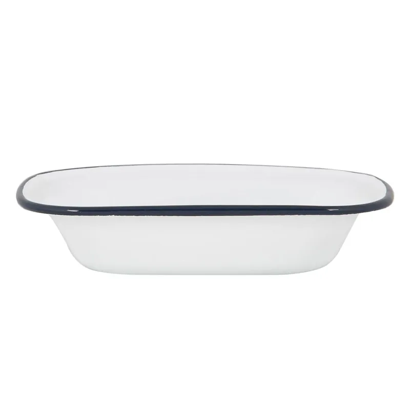 White Enamel Pie Dish 20cm - Argon Tableware