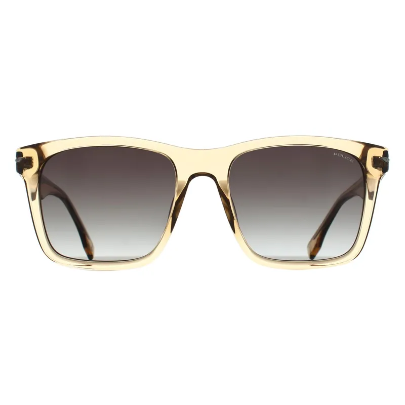Square Shiny Yellow Brown Havana Green Gradient SPLN35V Champ 9 - Police