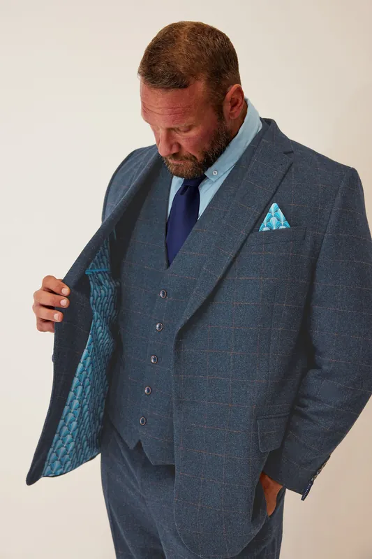Check Wool Mix Waistcoat - BadRhino