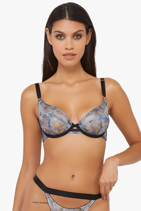 Talia Renaissance Printed Mesh Bra - Playful Promises