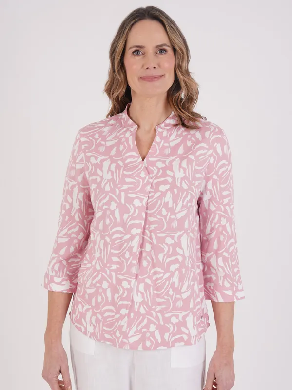 Notch Neck Squiggle Top - Tigi