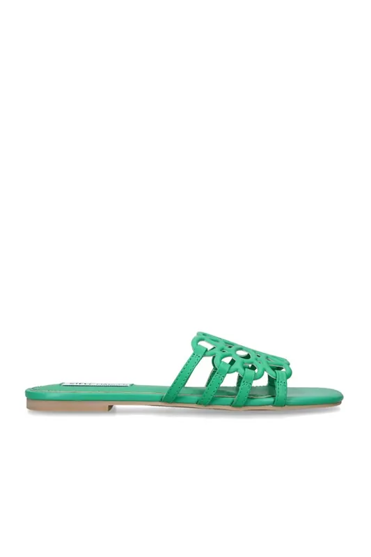 Lotus Green' Leather Sandals - STEVE MADDEN