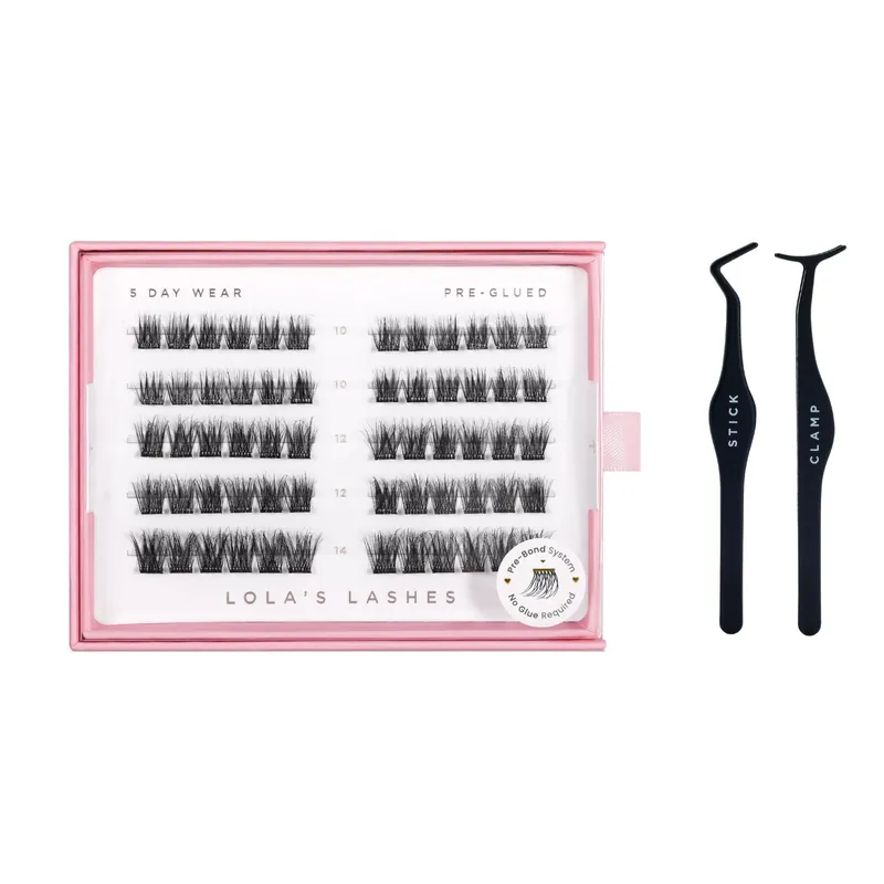 Lola's Lashes "Soft Wisp" Pre-Glued Lashes Starter Set