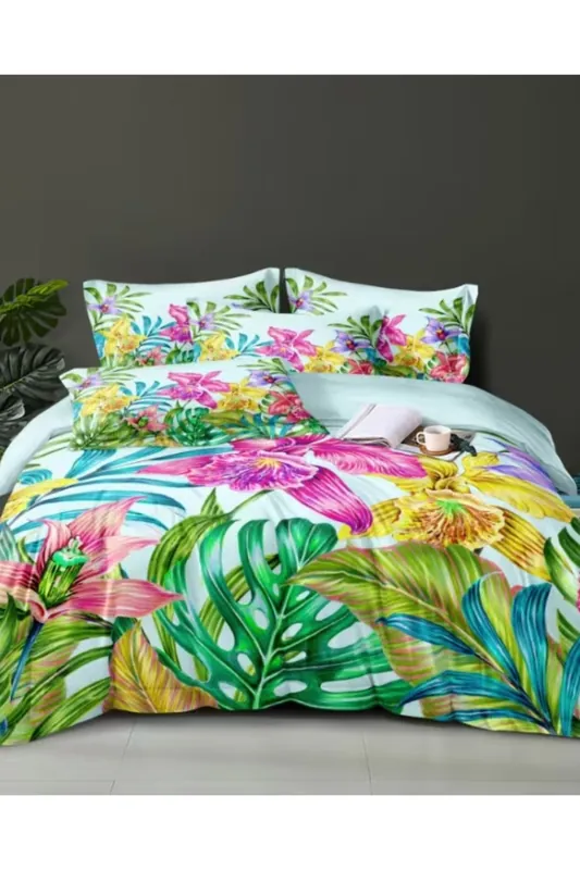 Azure Floral Printed Duvet Set - Ezysleep