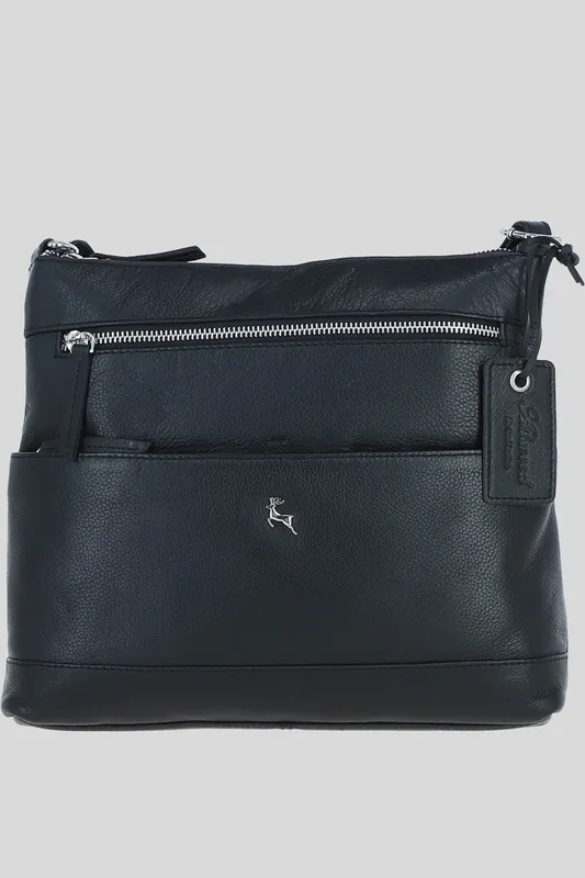 'Derby' Stylish Real Leather Shoulder Bag - Ashwood Leather