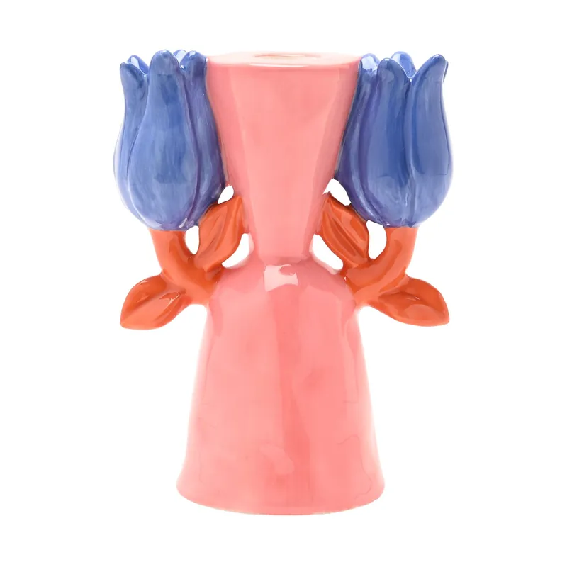 Pink Flower Candle Holder - Hestia